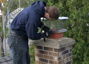 Chimney cap installation